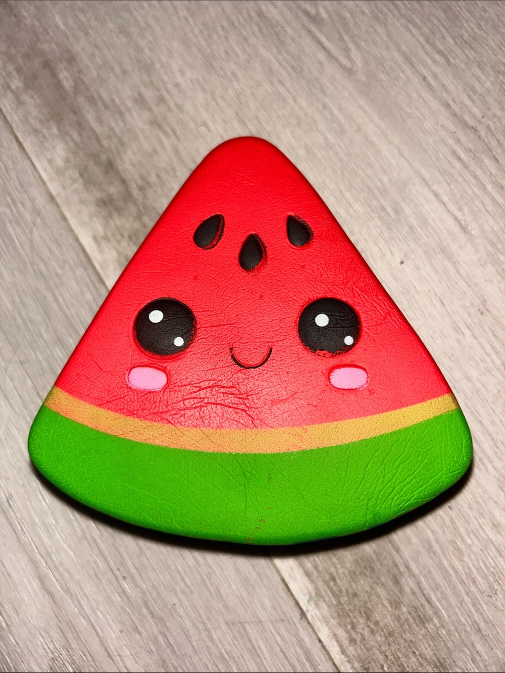 Kawaii Watermelon Slice Squishy Toy - Red & Green